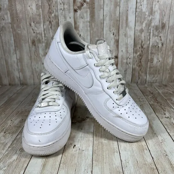 Nike Air Force 1 '07 Low Mens Size 10.5 White Athletic Shoes Sneakers CW2288-111