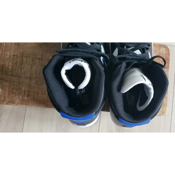 Nike Air Force 1 High By You Mens 8.5 Black White Blue Custom Sneakers AQ3771994