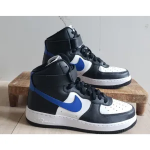 Nike Air Force 1 High By You Mens 8.5 Black White Blue Custom Sneakers AQ3771994