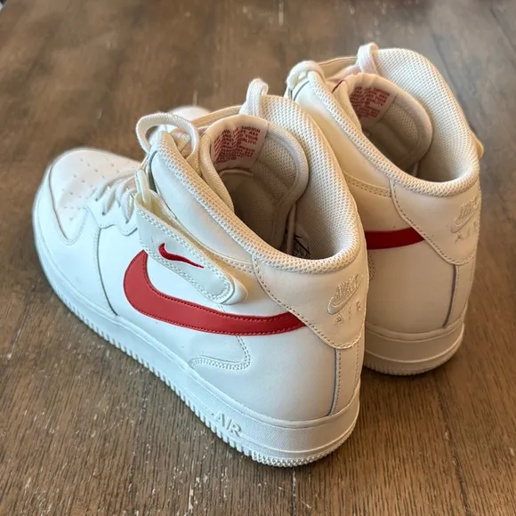 Nike Air Force 1 Mid ‘07 Sneakers - Cream and Red