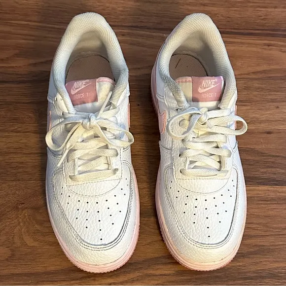 Nike Air Force 1 “White Elemental Pink” Sneakers, Size: 3Y