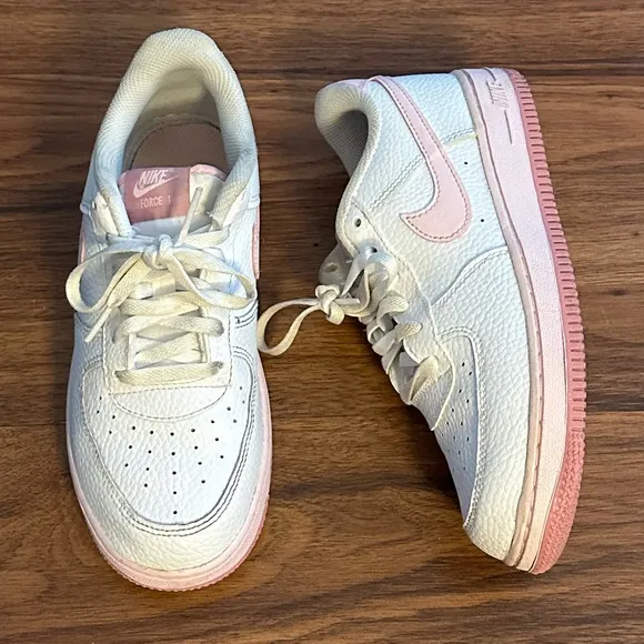 Nike Air Force 1 “White Elemental Pink” Sneakers, Size: 3Y