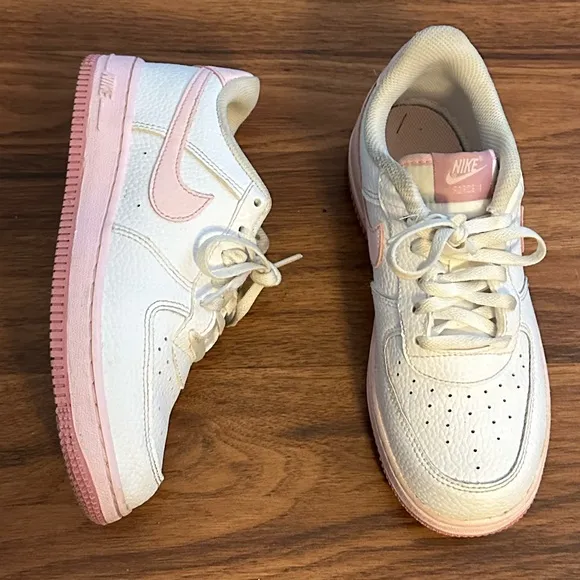 Nike Air Force 1 “White Elemental Pink” Sneakers, Size: 3Y