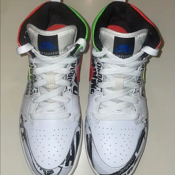 Nike Air Jordan 1 Mid Over-Print Logos Sneakers