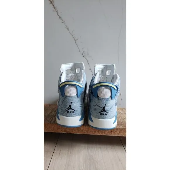 Nike Air Jordan 6 Retro GS Youth 7 Mid Washed Denim 2022 Sneakers DM9045-100