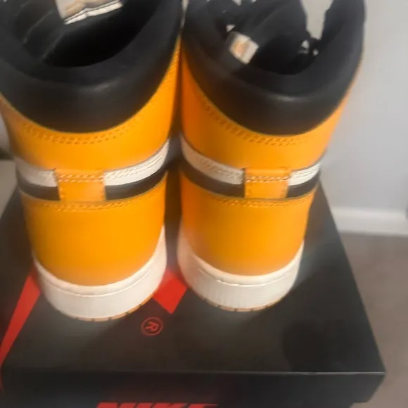 Nike Air Jordan High-Top Sneakers in Black, White, and Yellow