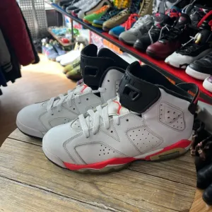 Nike Air Jordan VI 6 White Infrared Retro Basketball 6Y