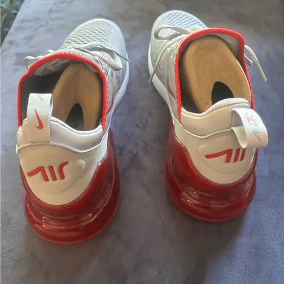 Nike Air Max 270 Gray and Red Sneakers