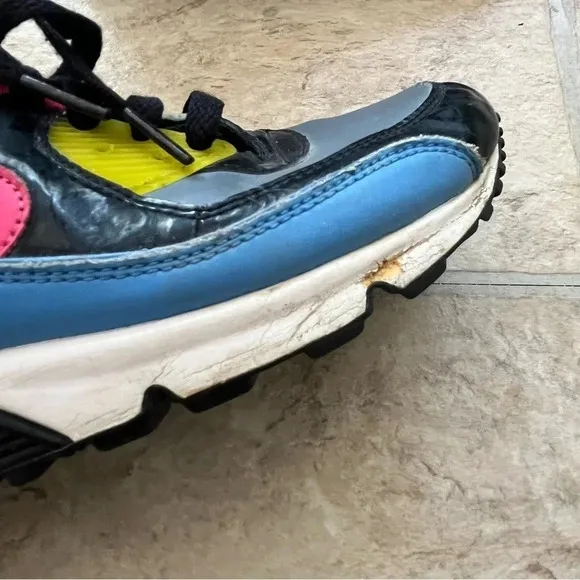 Nike Air Max 90 Flint Grey Flamingo GS Sneakers Shoes Youth 6/ Women’s 8