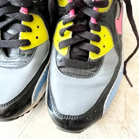 Nike Air Max 90 Flint Grey Flamingo GS Sneakers Shoes Youth 6/ Women’s 8