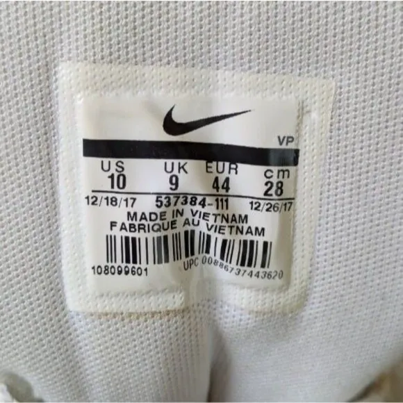 Nike Air Max 90 Size 10 White Leather Mesh Sneakers Grunge Y2K Streetwear