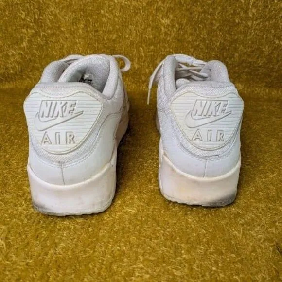 Nike Air Max 90 Size 10 White Leather Mesh Sneakers Grunge Y2K Streetwear