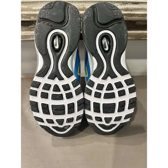Nike Air Max 97 Sneakers Blue Whisper Opti Yellow-White Size 6Y Women's 7.5