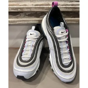 Nike Air Max 97 Sneakers Blue Whisper Opti Yellow-White Size 6Y Women's 7.5