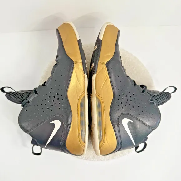 Nike Air Max Wavy Black Gold Sneakers Mens Leather High Top Shoes Size 10.5