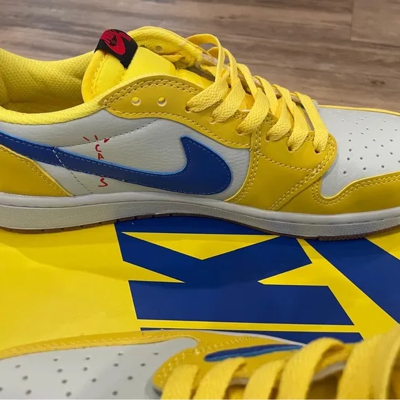 Nike Air Sneakers in Vibrant Yellow and Blue