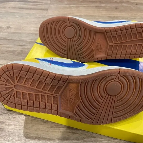 Nike Air Sneakers in Vibrant Yellow and Blue