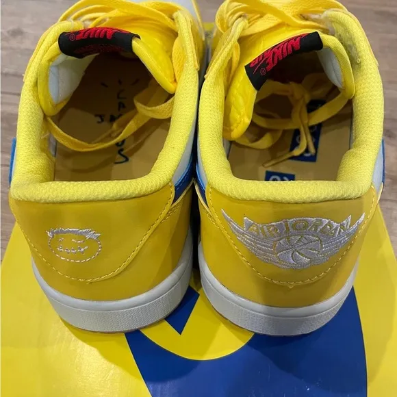 Nike Air Sneakers in Vibrant Yellow and Blue