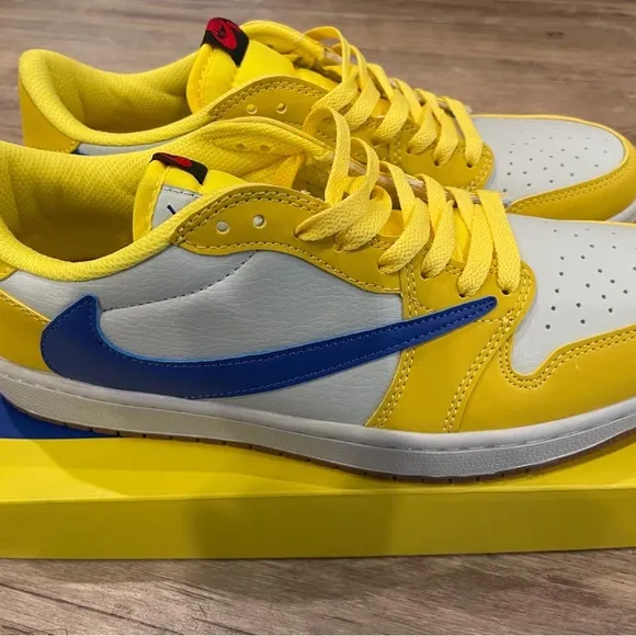 Nike Air Sneakers in Vibrant Yellow and Blue