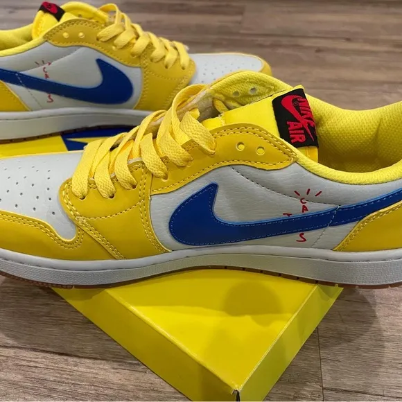 Nike Air Sneakers in Vibrant Yellow and Blue