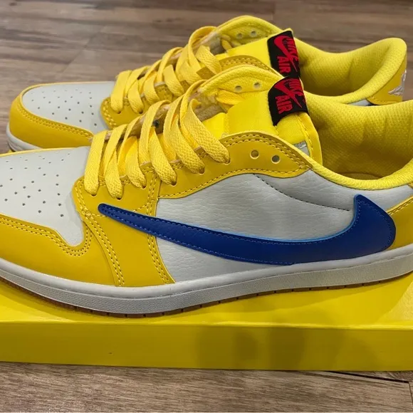 Nike Air Sneakers in Vibrant Yellow and Blue