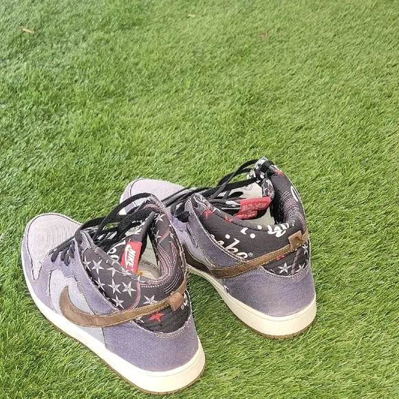 Nike Black and Gray High-Top Sneakers