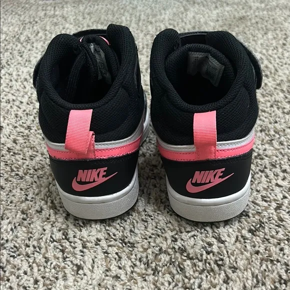 Nike Black and Pink High-Top Sneakers