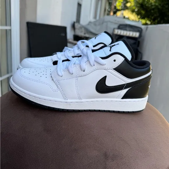 Nike Black and White Air Jordan 1 Low New Sneakers