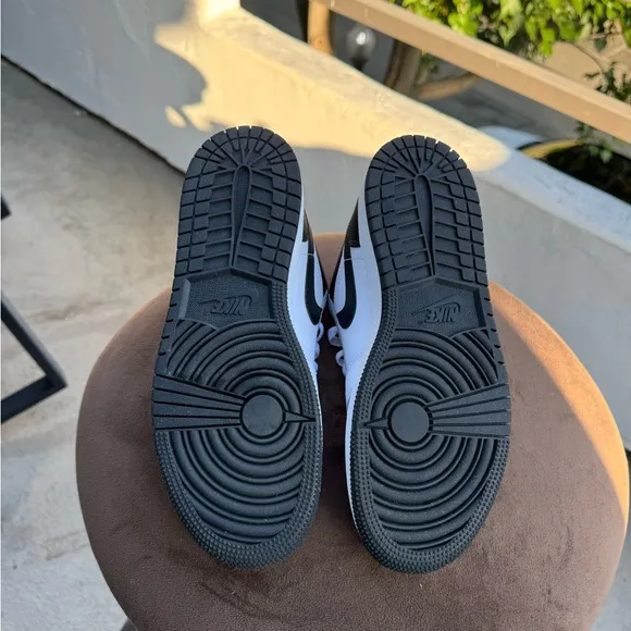 Nike Black and White Air Jordan 1 Low New Sneakers