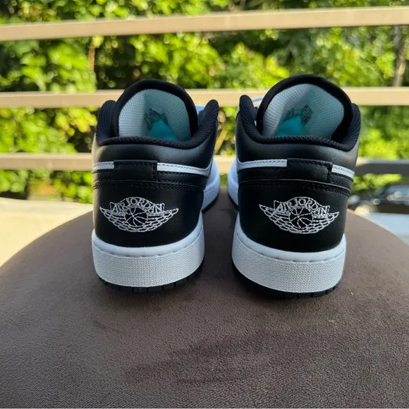 Nike Black and White Air Jordan 1 Low New Sneakers
