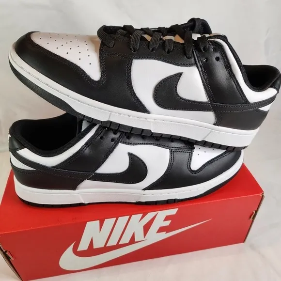 Nike Black and White Sneakers Dunk Low (GS) 5.5Y