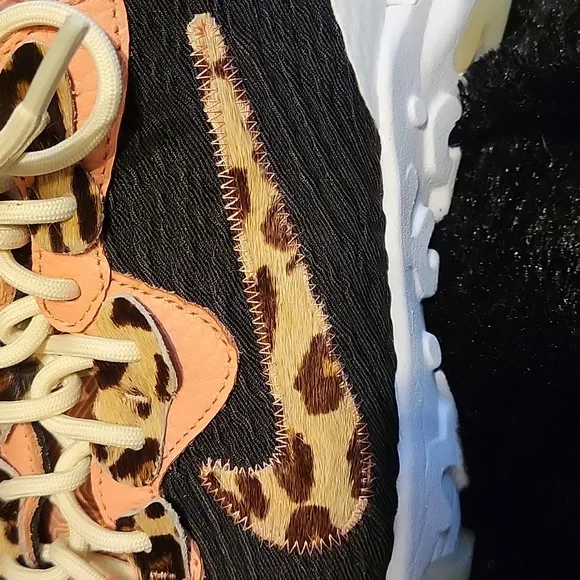 Nike Black, Light Pink and Leopard Print Sneakers