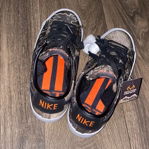 Nike Brown and Black Camouflage Sneakers