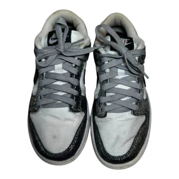 Nike Dunk Low &quot;Golden Gals&quot; metallic silver sneakers Size 5