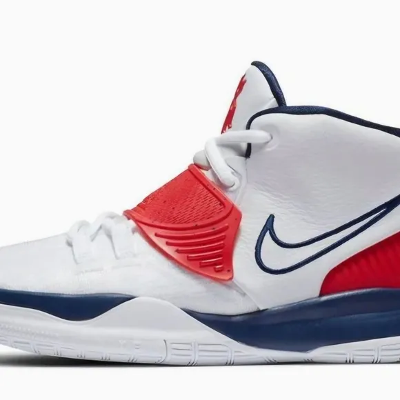 Nike Kyrie 6 Red and Blue High-Top Sneakers