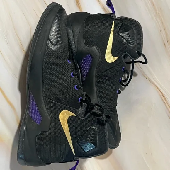 Nike LeBron 13 “Pot of Gold” Black and Gold High-Top Sneakers