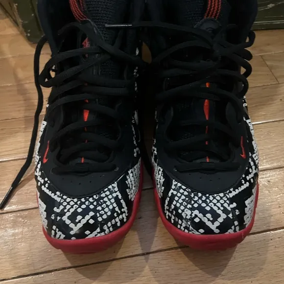Nike Little Posite One (GS) Sail/Habanero Red-Black 644791-104 Size Y