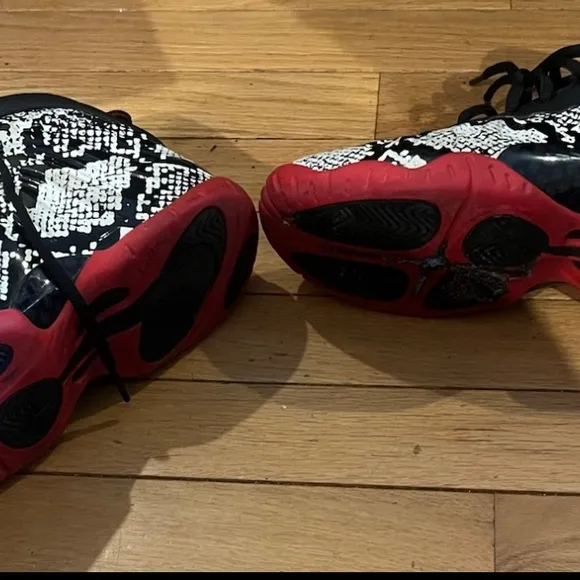 Nike Little Posite One (GS) Sail/Habanero Red-Black 644791-104 Size Y
