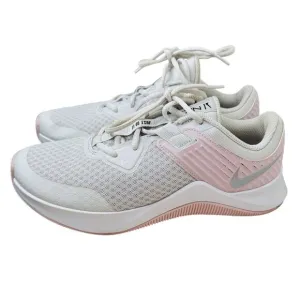 Nike MC Trainer Platinum Metallic Silver &amp; Pink Training Sneakers 8.5