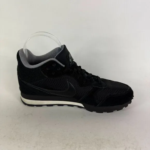 Nike MD Runner 2 Mid Premium Athletic Sneakers Womens 8.5 Black Lace Up Mid-Top
