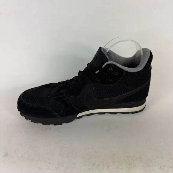 Nike MD Runner 2 Mid Premium Athletic Sneakers Womens 8.5 Black Lace Up Mid-Top
