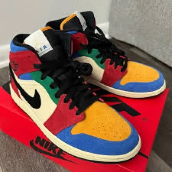 Nike Men’s Blue The Great Mid Fearless Colorful High-Top Sneakers