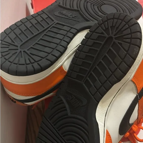 Nike Orange and White Sneakers