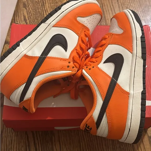 Nike Orange and White Sneakers