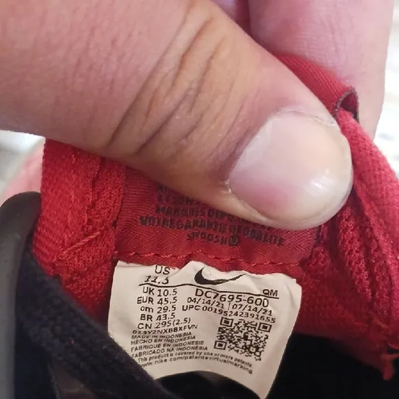 Nike Red and Black Classic Sneakers
