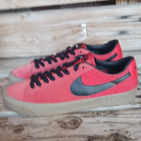 Nike Red and Black Classic Sneakers