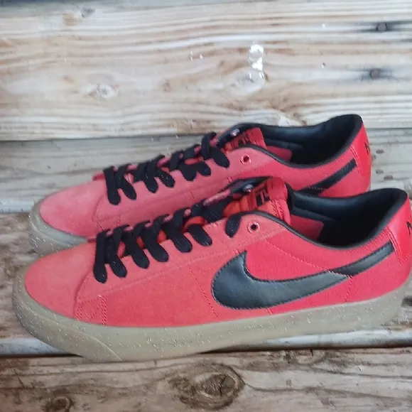 Nike Red and Black Classic Sneakers