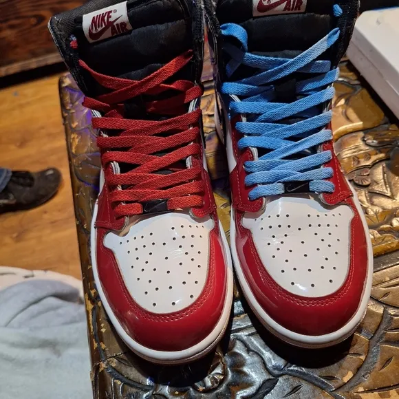 Nike Red and Blue Sneakers High-Top Design