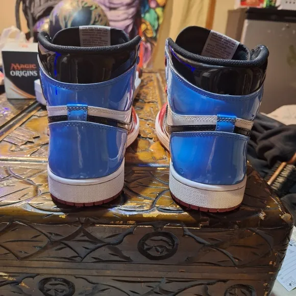Nike Red and Blue Sneakers High-Top Design