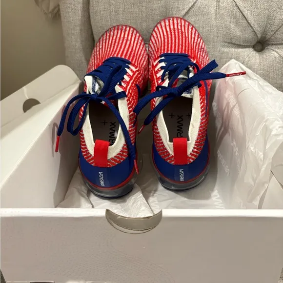 Nike Red and Blue Sneakers with VaporMax Technology
